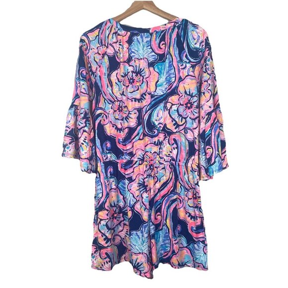 Lilly Pulitzer Del Lago Romper‎ Nauti Navy Boho Bateau Size M Resortwear Beach - Picture 7 of 13